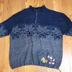 The Disney Store Adventure Ahead Best Brand Half Zip Sweater Size XL Unisex